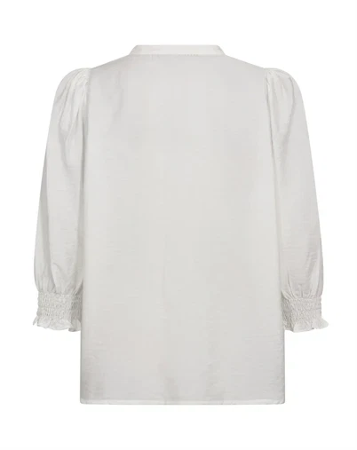 Co' Couture - Callum CC Lace Puff V-Skjorte - White